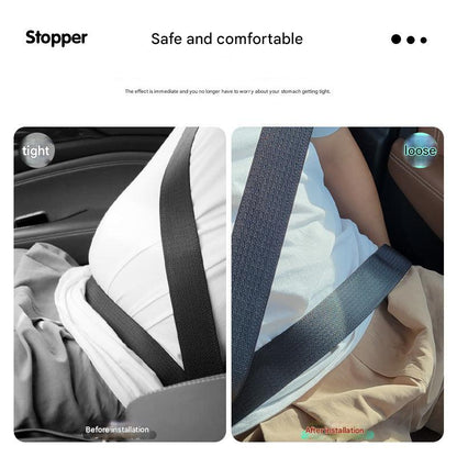 adjustable car seat belt clip light green