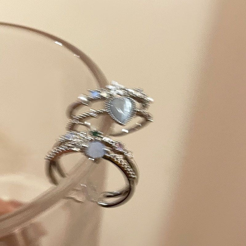 Chic design moonlight zircon ring - image 2