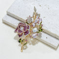 Pink Rose Bouquet Brooch