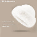 Plush Mongolian Hat White