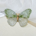 Embroidered Butterfly Brooch - Green