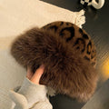 Leopard Print Mongolian Hat