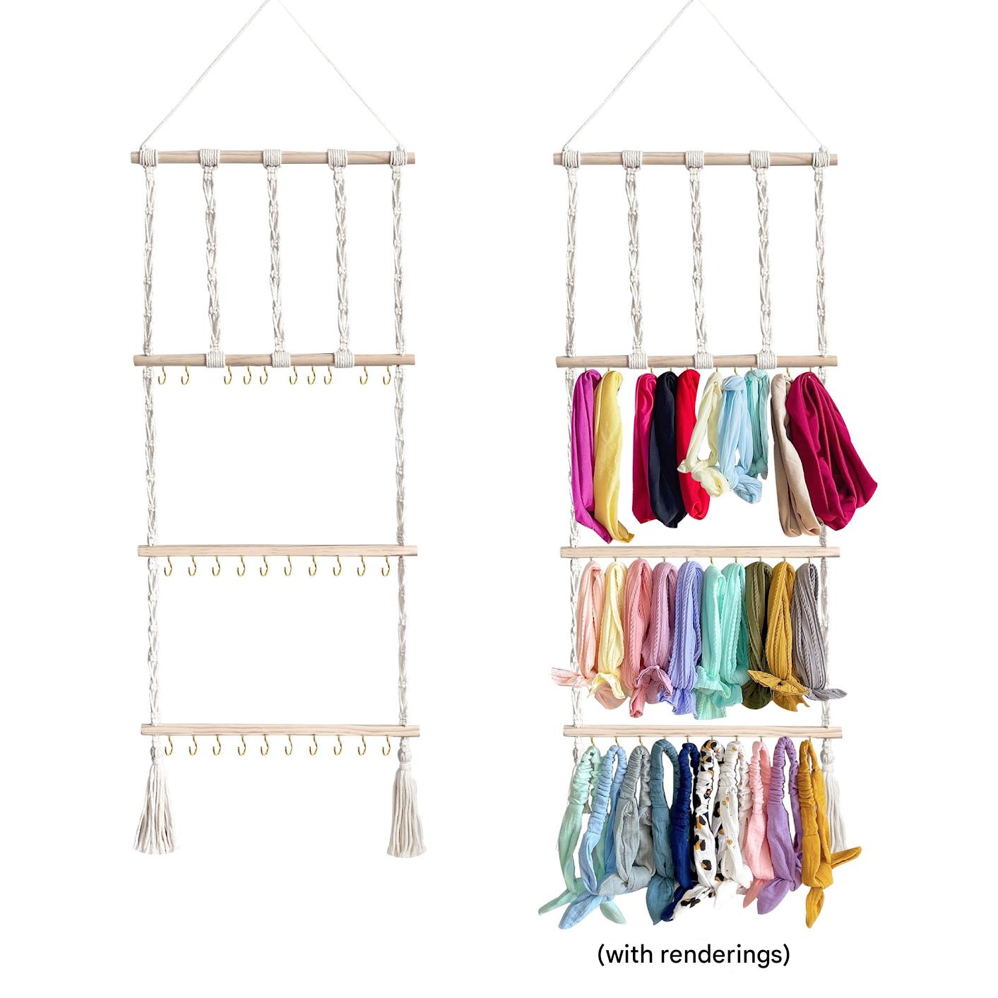 Handmade woven hair clip organizer image 2