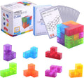 Magnetic Building Blocks - Transparent - Includes Educational Cards (Pack of 1)