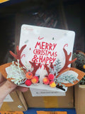 21#Christmas Clip - Brown Antler Ear Pomegranate