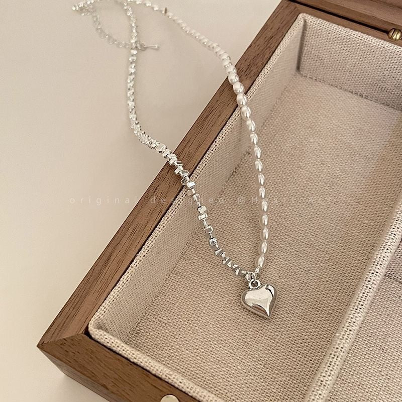 Chic Women's Silver Pearl Necklace Image 6