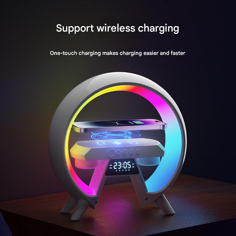 Close-up of Bluetooth Speaker with Colorful LEDs