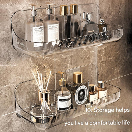 Bathroom storage organizer with no drilling image 2