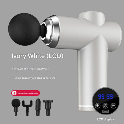 Image of the massage gun in a stylish carrying case