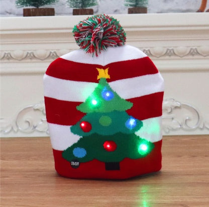 Colorful Christmas knit beanie hat 8