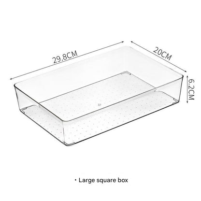 Stackable makeup storage container on a desk - image 2
