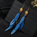 17 - Vintage Long Feather (Royal Blue)