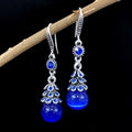 Layered Leaf Dangle (Royal Blue)