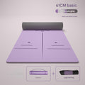 Purple 183*61cm Three-Piece Set [Alignment Line Yoga Mat + Strap + Mesh Bag] ☆ High-Quality TPE Material