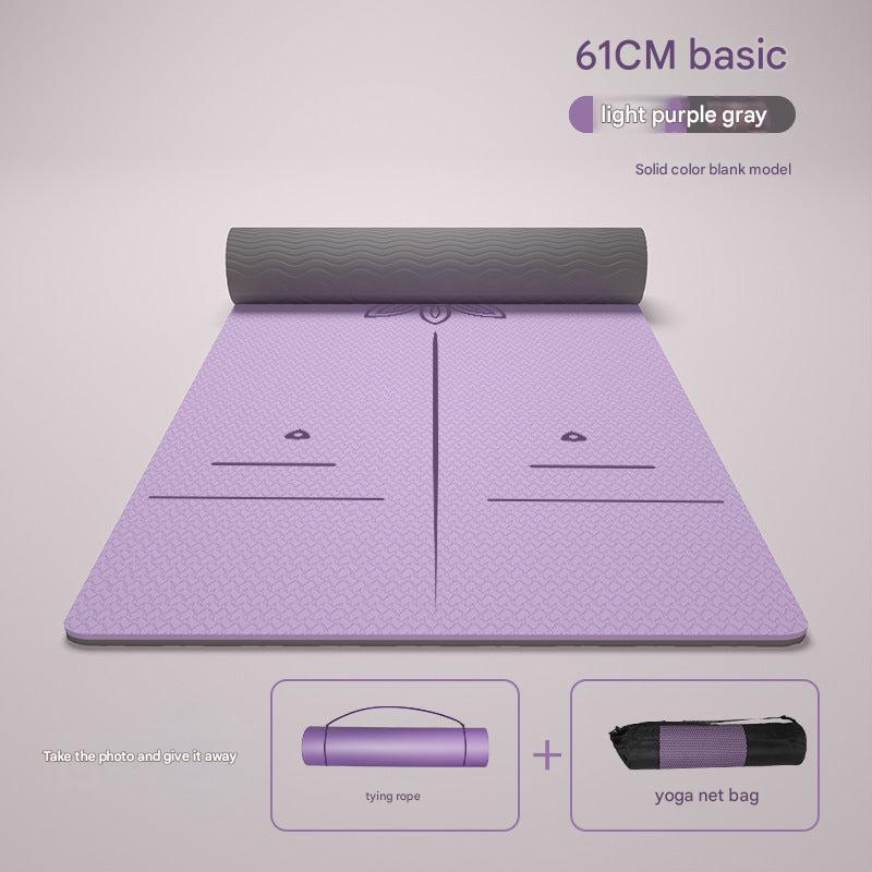 TPE Yoga Mat in Pink Color Image 6