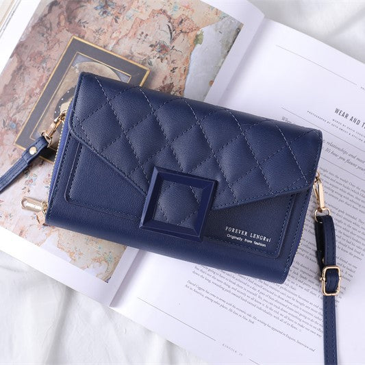 quilted mini shoulder bag brown