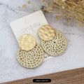 22 - Matte Gold Round Rattan Piece