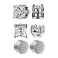 3 Pairs Set Steel Color 8mm