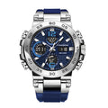 Silver and Blue Strap