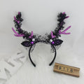 13#Skull Bell Big Antler Lace Headband