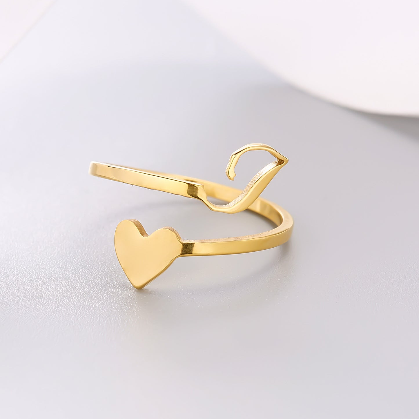 Customizable women's ring in stainless steel
