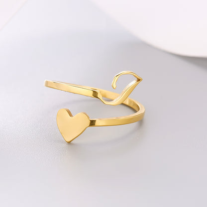 Customizable women's ring in stainless steel
