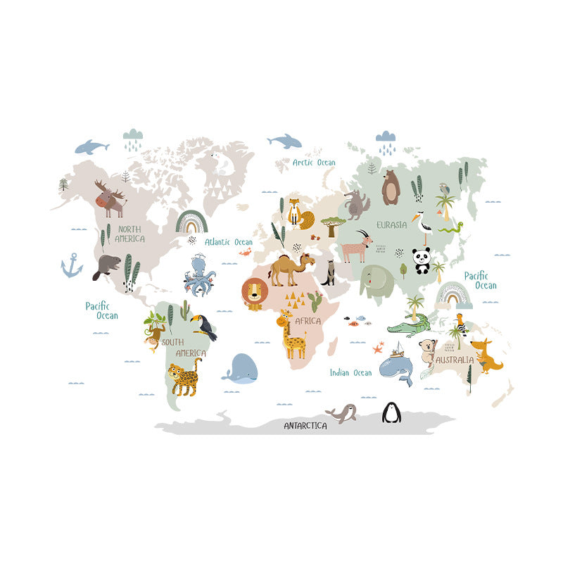 Animal Map Wall Decor Image 2