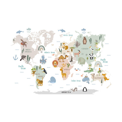 Animal Map Wall Decor Image 2