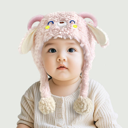 Adorable cartoon ear protection hat 2