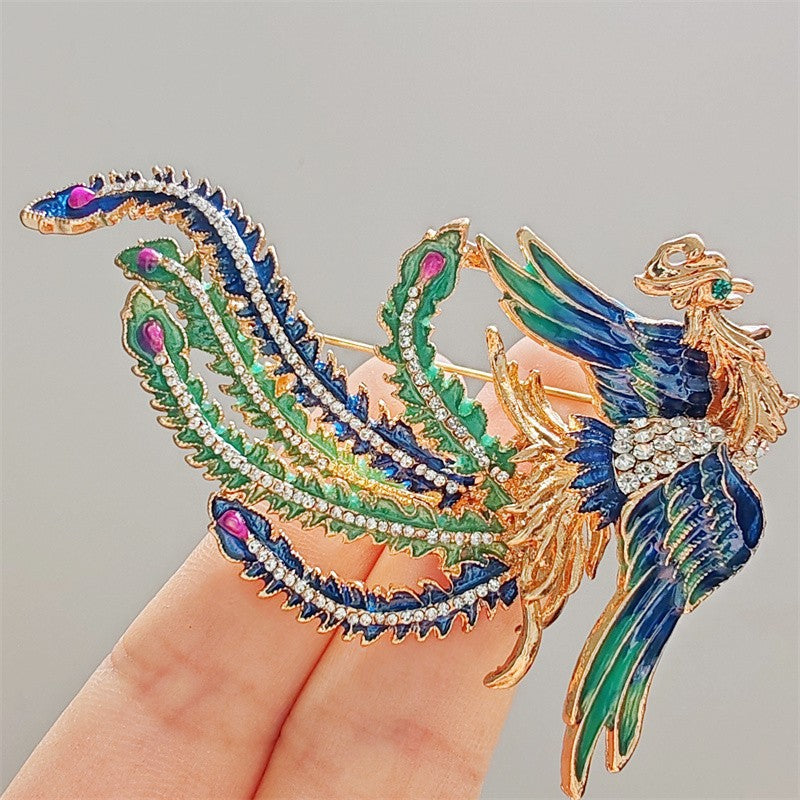 Close-up of phoenix brooch design image 3