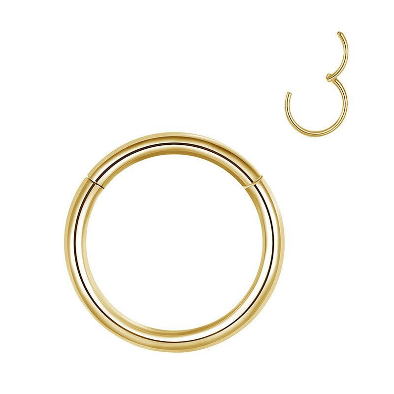 316L stainless steel nose ring in black