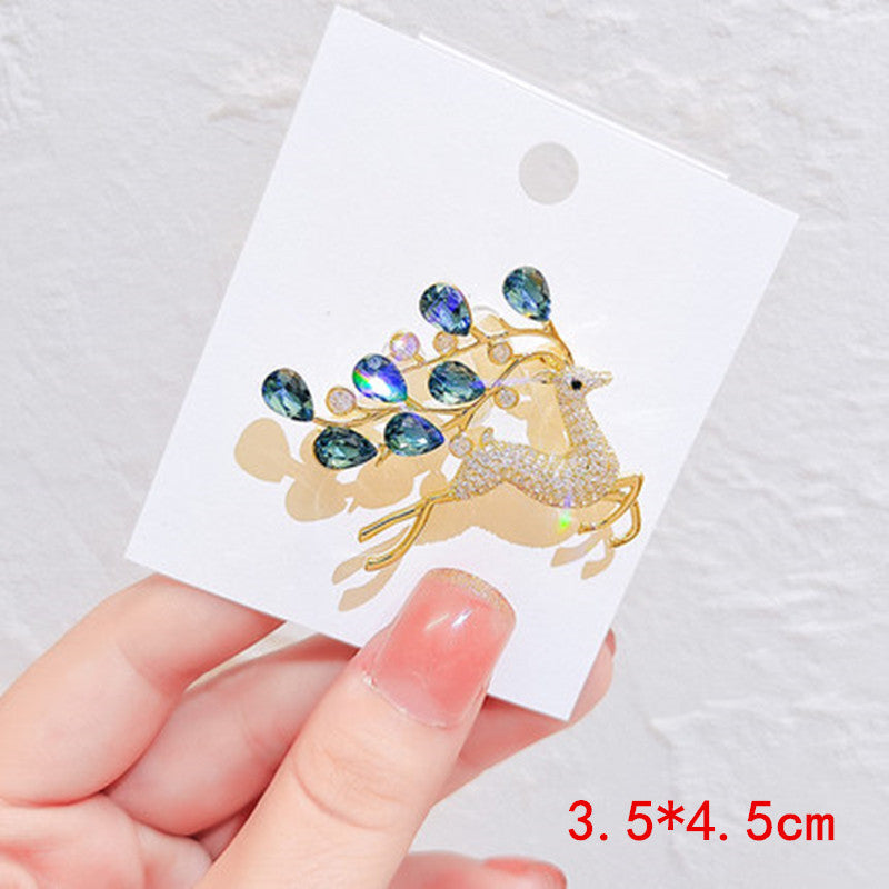 Gift box with stylish blue brooch
