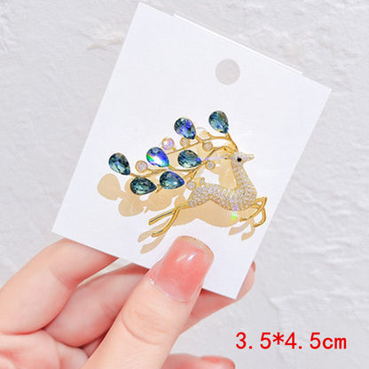 Gift box with stylish blue brooch