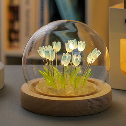 DIY tulip night light kit components layout