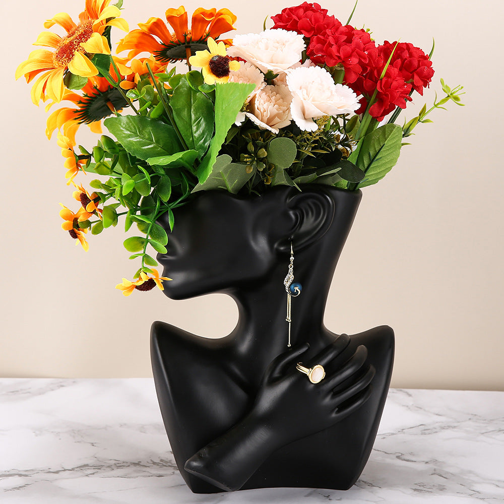 sophisticated white mannequin jewelry stand