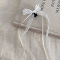 Cream White Ribbon Small Hair Clip