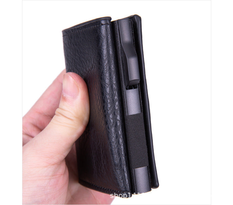 RFID wallet being used outdoors