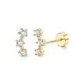 Gold Triple Zircon Pair