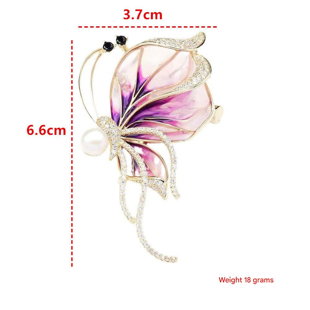 Elegant Butterfly Brooch Image 3 - Polished Finish
