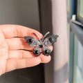 XZ0567-2 Rhinestone Butterfly Brooch - Black
