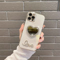 Straight edge plating-love mirror love-white