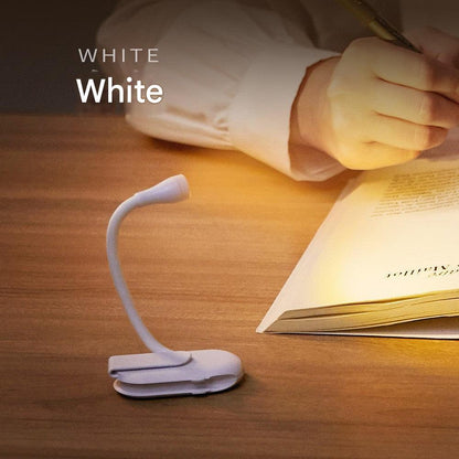 Compact portable LED desk lamp on desk