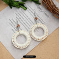 13 - White Woven Rattan Large Circle