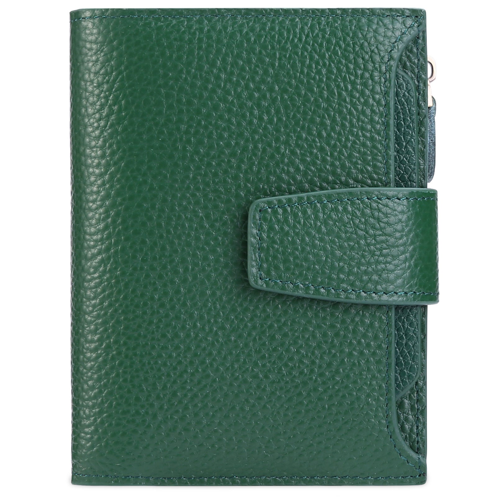 Compact women's wallet with zipper closure