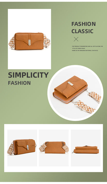 Fashionable crossbody purse in black
