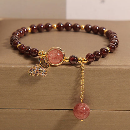 Garnet bracelet on wrist image