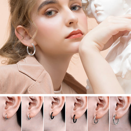 Stylish Stainless Steel Hoop Earrings