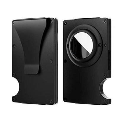 Interior view of Aluminum Wallet showing card capacity - Image 2