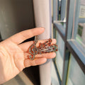 XZ0560-3 Vintage Rhinestone Musical Note Brooch - Brown