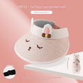 Straw Woven Cute Expression Pink